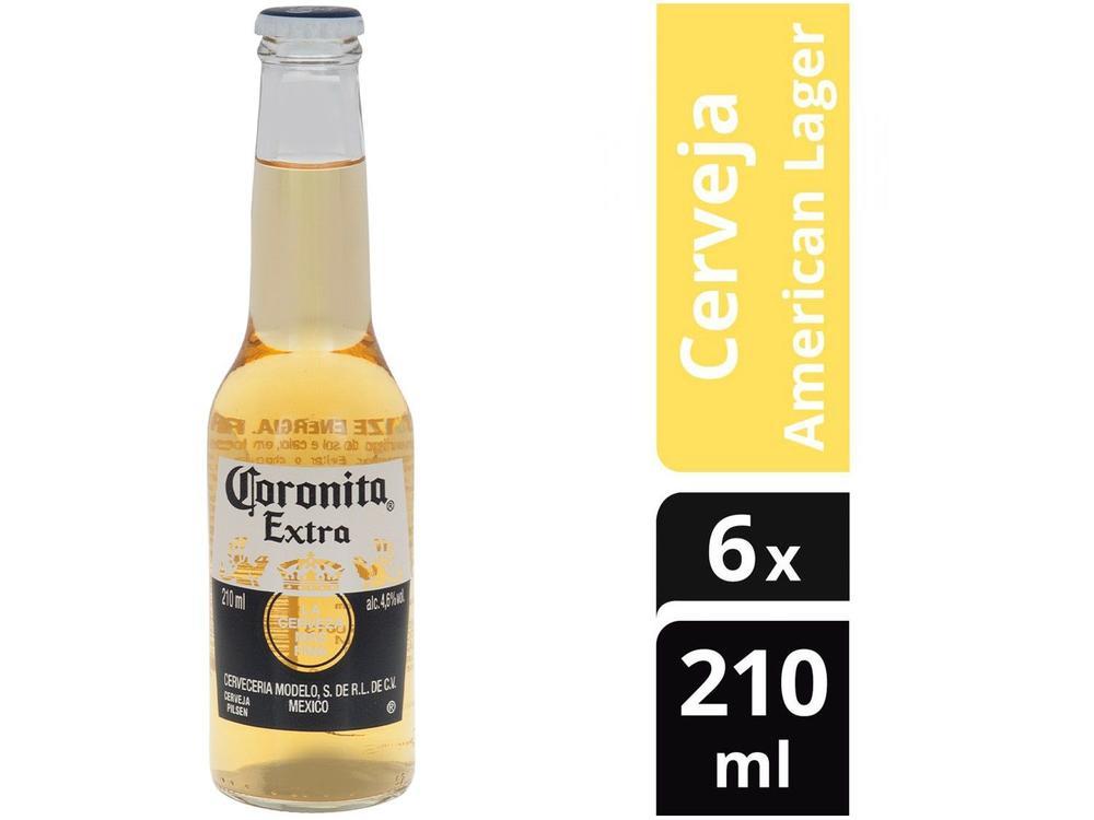 Cerveja Corona Coronita Extra Lager 6 Unidades - 210ml - 11