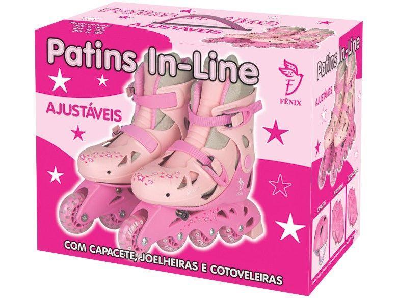 Patins in Line Infantil Fênix Rosa - 3