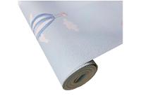 Papel de Parede Infantil Azul Balões Vinílico - 5