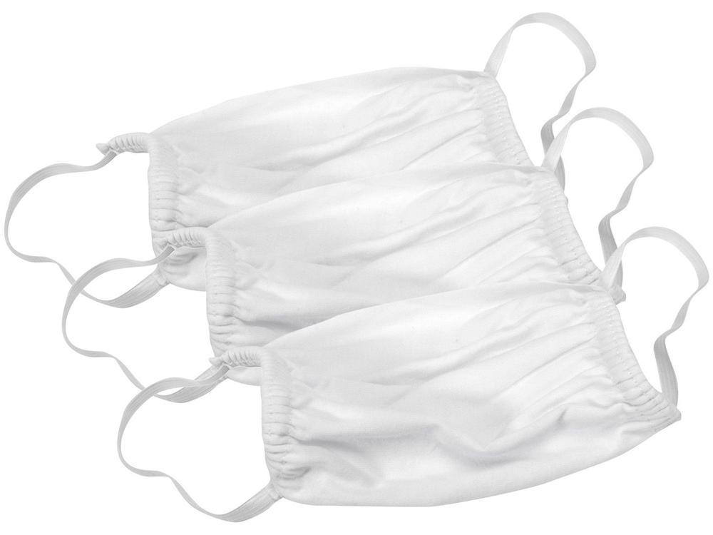 Máscara Lavável / Reutilizável Dupla Camada Branca - 1