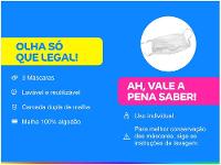 Máscara Lavável / Reutilizável Dupla Camada Branca - 2