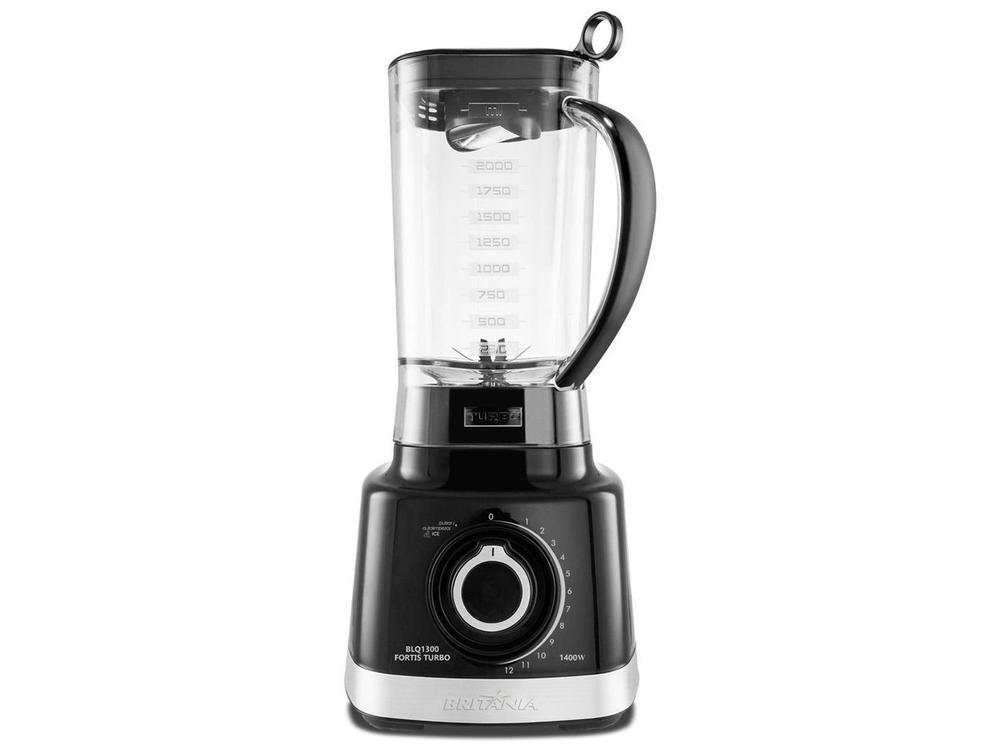 Liquidificador Britânia Fortis Turbo BLQ1300P Preto com Filtro 12 Velocidades + Pulsar 1400W - 5