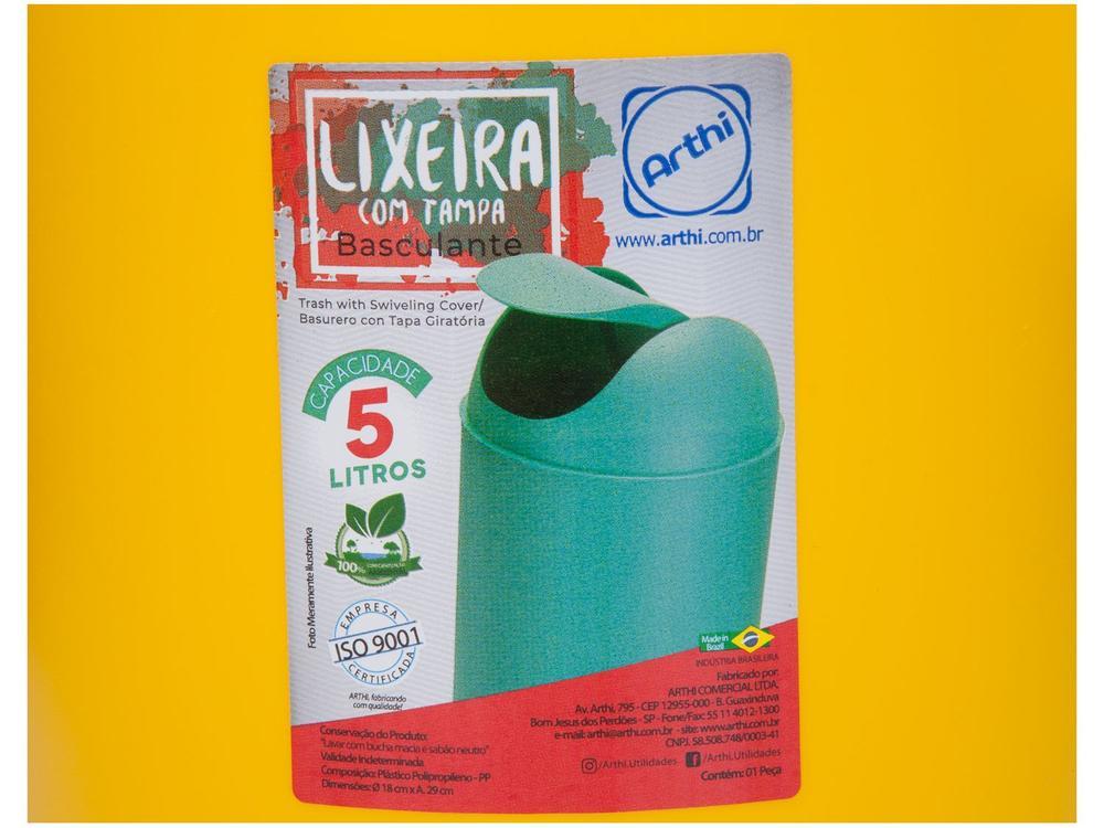 Lixeira com Tampa 5L Arthi - 6