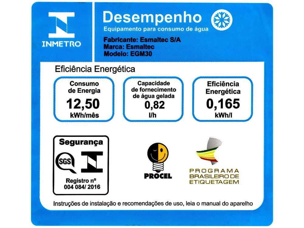 Bebedouro de Água Esmaltec de Mesa Refrigerado por Compressor Gelágua EGM30 - 16