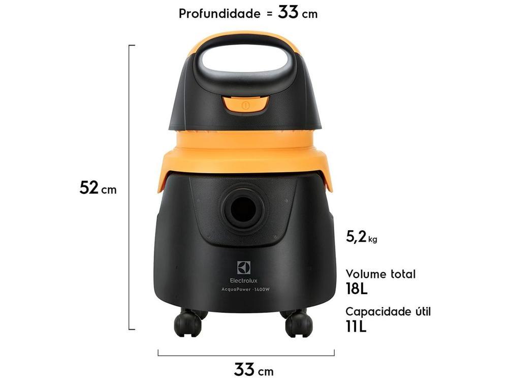 Aspirador de Pó e Água Electrolux 1400W Acqua Power Preto e Amarelo AQP20 - 2
