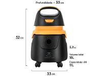 Aspirador de Pó e Água Electrolux 1400W Acqua Power Preto e Amarelo AQP20 - 20