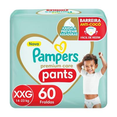 Fralda Pampers Premium Care Pants Calça Tam. XXG