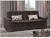 Sofá-cama Casal 3 Lugares Reclinável Veludo - 9