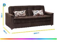 Sofá-cama Casal 3 Lugares Reclinável Veludo - 3