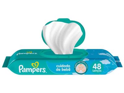 Lenços Umedecidos Pampers Cuidado de Bebê 48 Unidades