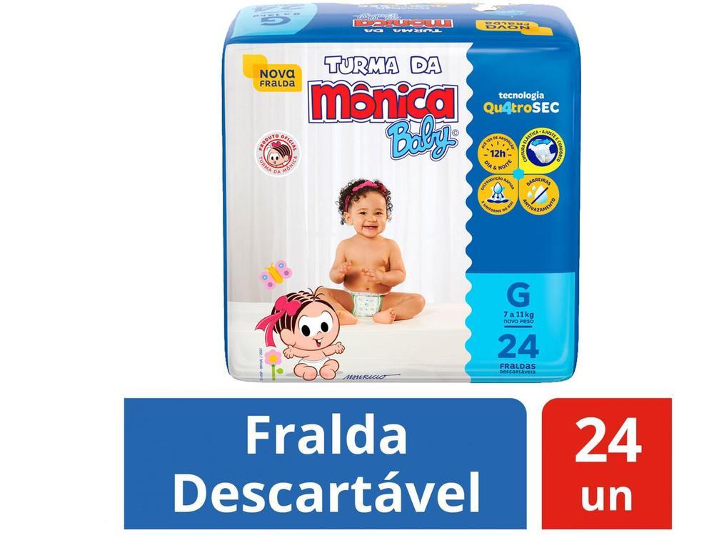 Fralda Turma da Mônica Baby Tam. G 7 a 11kg - 3