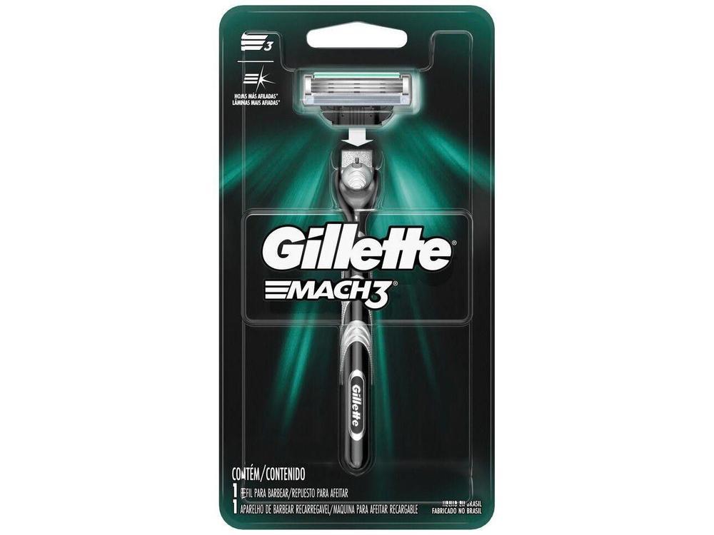 Aparelho de Barbear Carbono Recarregável Gillette Mach3 - 11