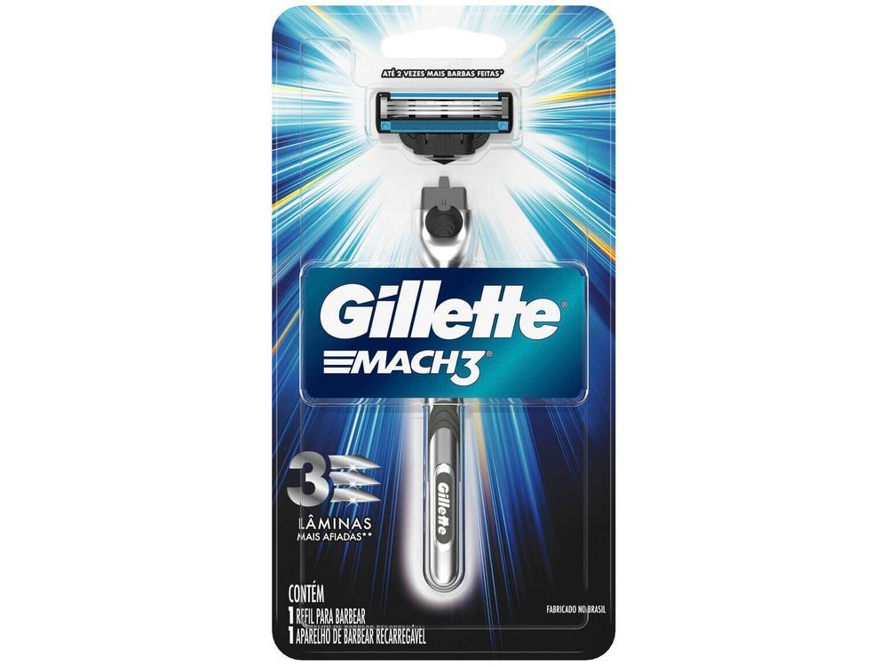 Aparelho de Barbear Carbono Recarregável Gillette Mach3 - 21