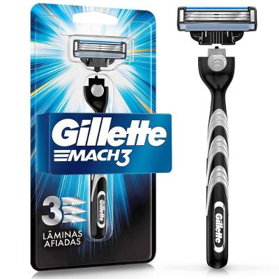 Aparelho de Barbear Carbono Recarregável Gillette Mach3