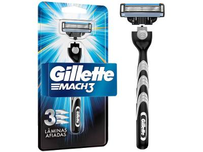 Aparelho de Barbear Carbono Recarregável Gillette Mach3