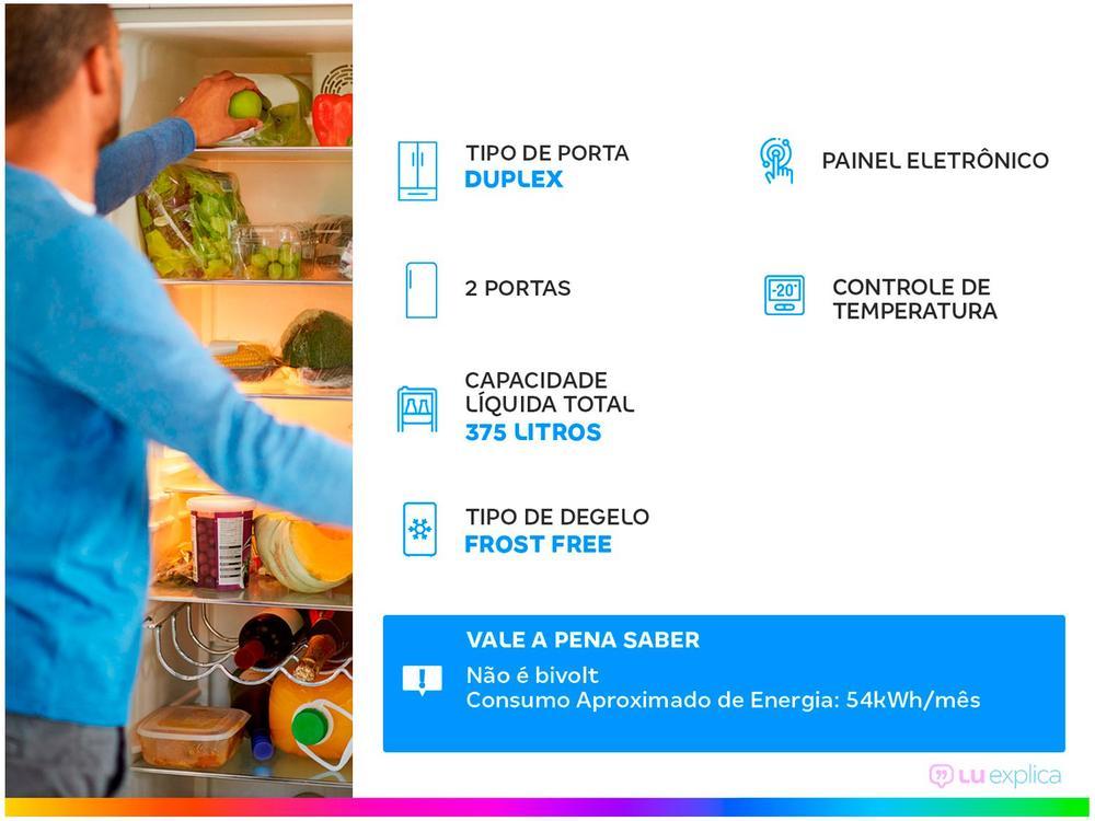 Geladeira Brastemp Frost Free Duplex 375L Inox com - 2