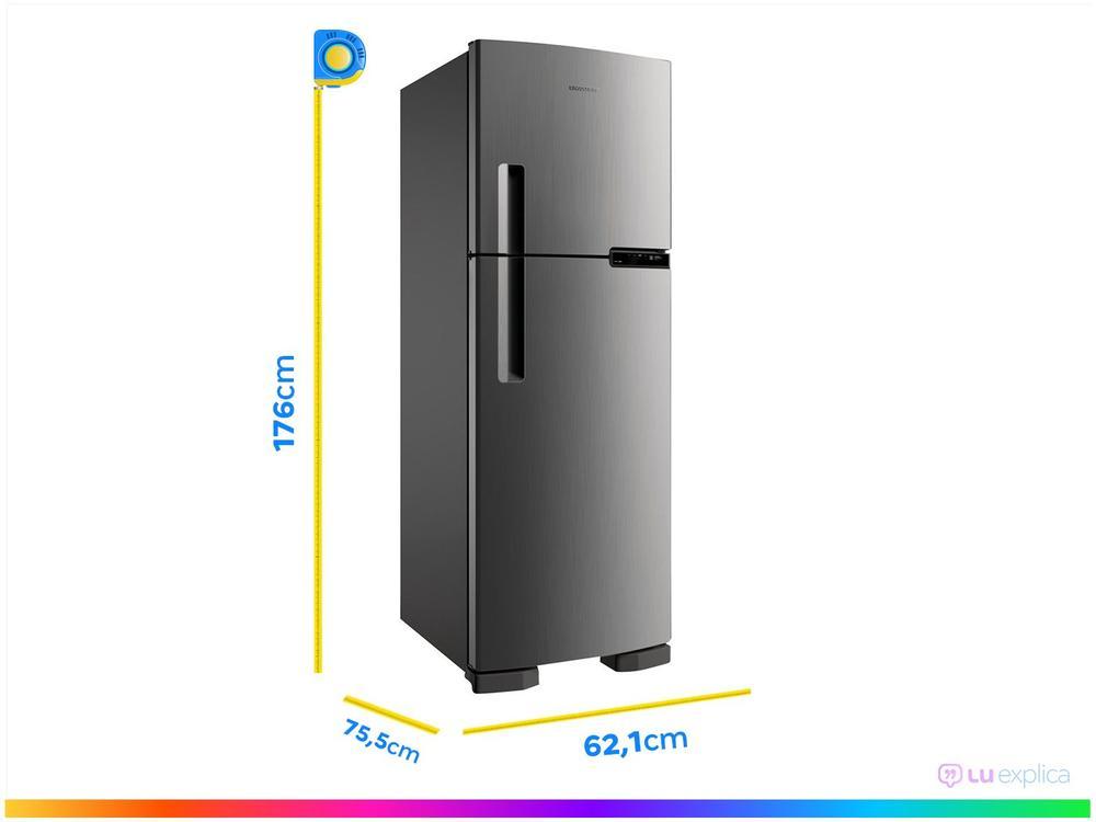 Geladeira Brastemp Frost Free Duplex 375L Inox com - 9
