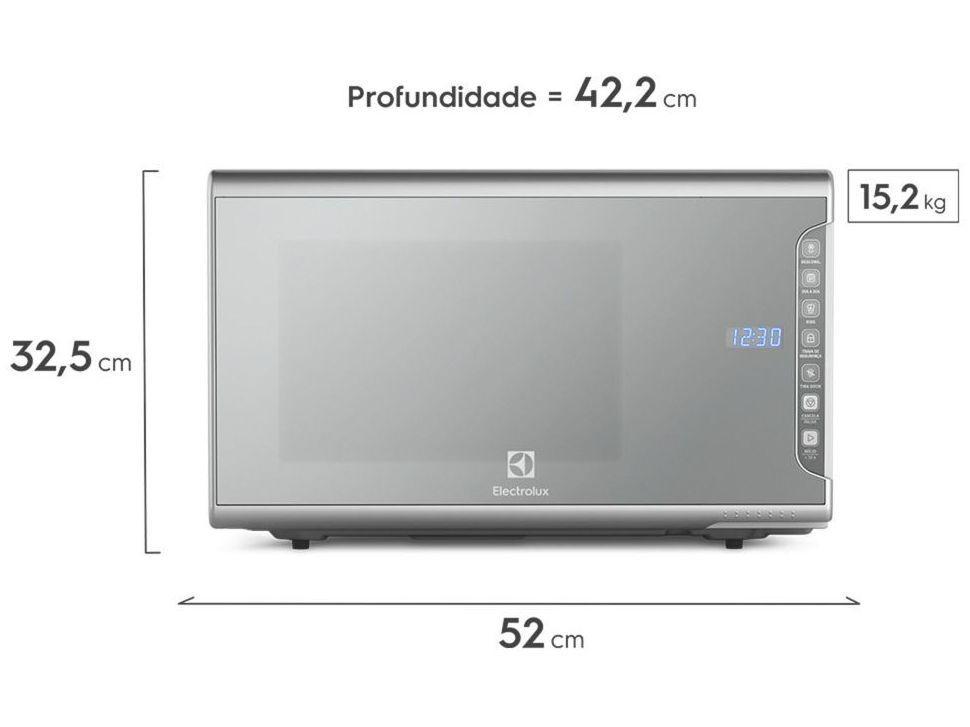 Micro-ondas Electrolux 31L Cinza Espelhado Função Tira Odor - 10