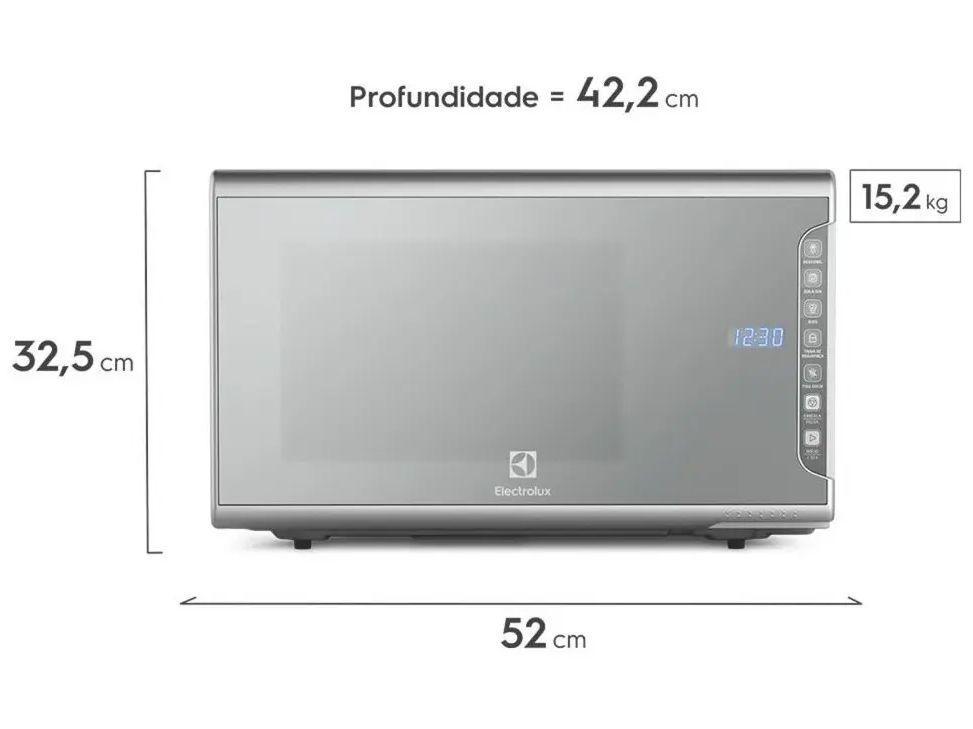 Micro-ondas Electrolux 31L Cinza Espelhado Função Tira Odor - 2