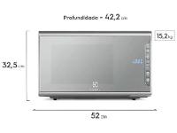 Micro-ondas Electrolux 31L Cinza Espelhado Função Tira Odor - 2