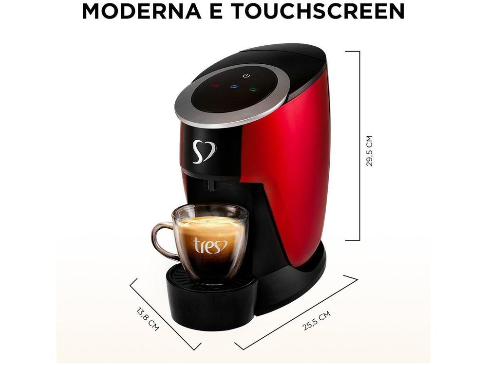 Cafeteira Espresso TRES Touch Vermelha 3 Corações - 5