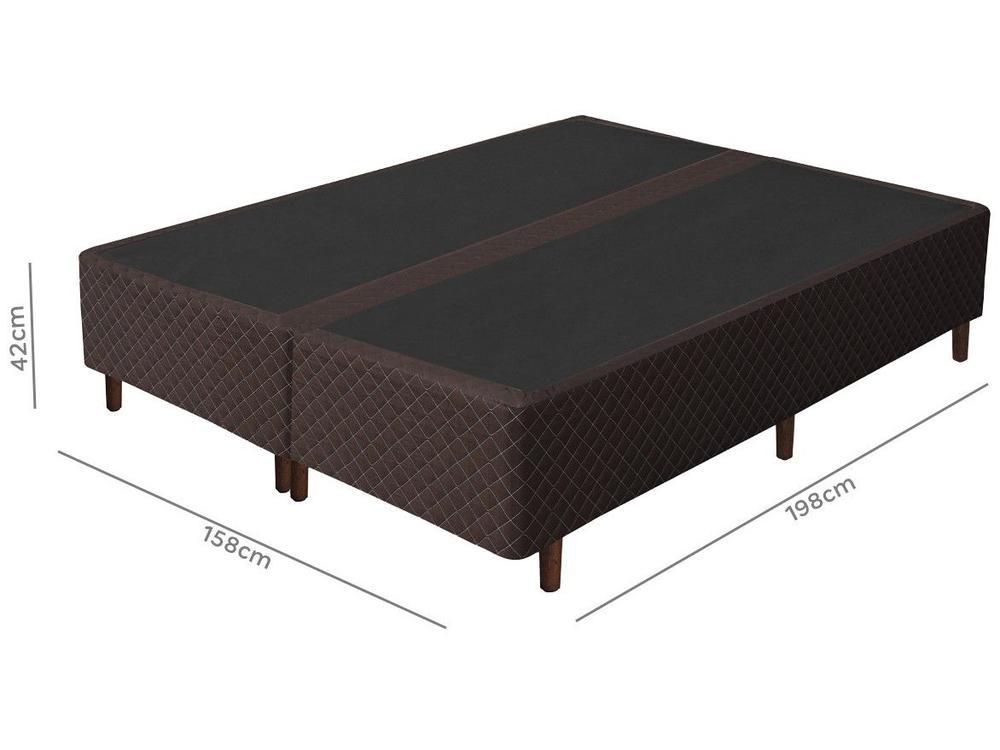 Base Cama Box Queen Size Umaflex Bipartido 42x158x198cm Prada - 4