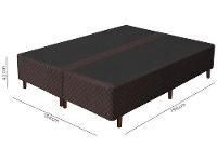 Base Cama Box Queen Size Umaflex Bipartido 42x158x198cm Prada - 4