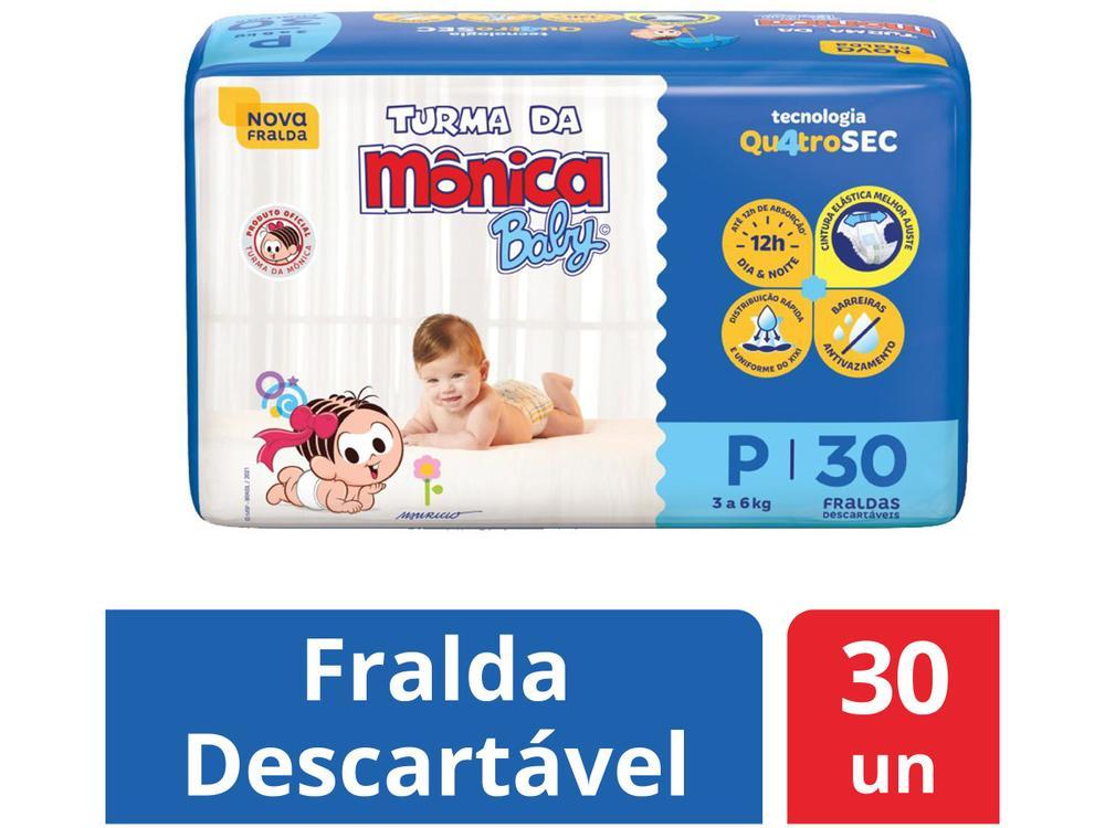 Fralda Turma da Mônica Baby Tam. P 3 a 5kg - 20