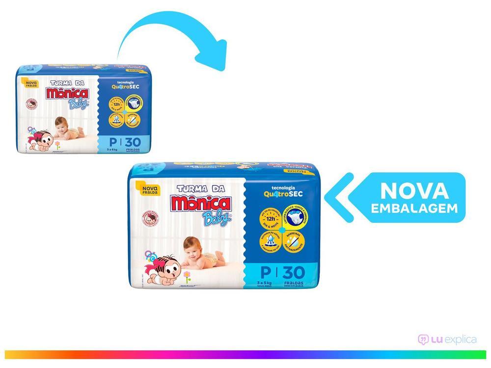 Fralda Turma da Mônica Baby Tam. P 3 a 5kg - 2