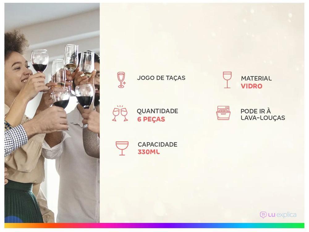 Jogo de Taças de Vidro 330ml 6 Peças Haus - 2