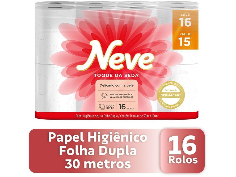 Papel Higiênico Folha Dupla Neve Toque de Seda - 2