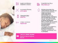 Babá Eletrônica Motorola EASE34 Tela 4,3” Canções de Ninar e Sons da natureza - 2