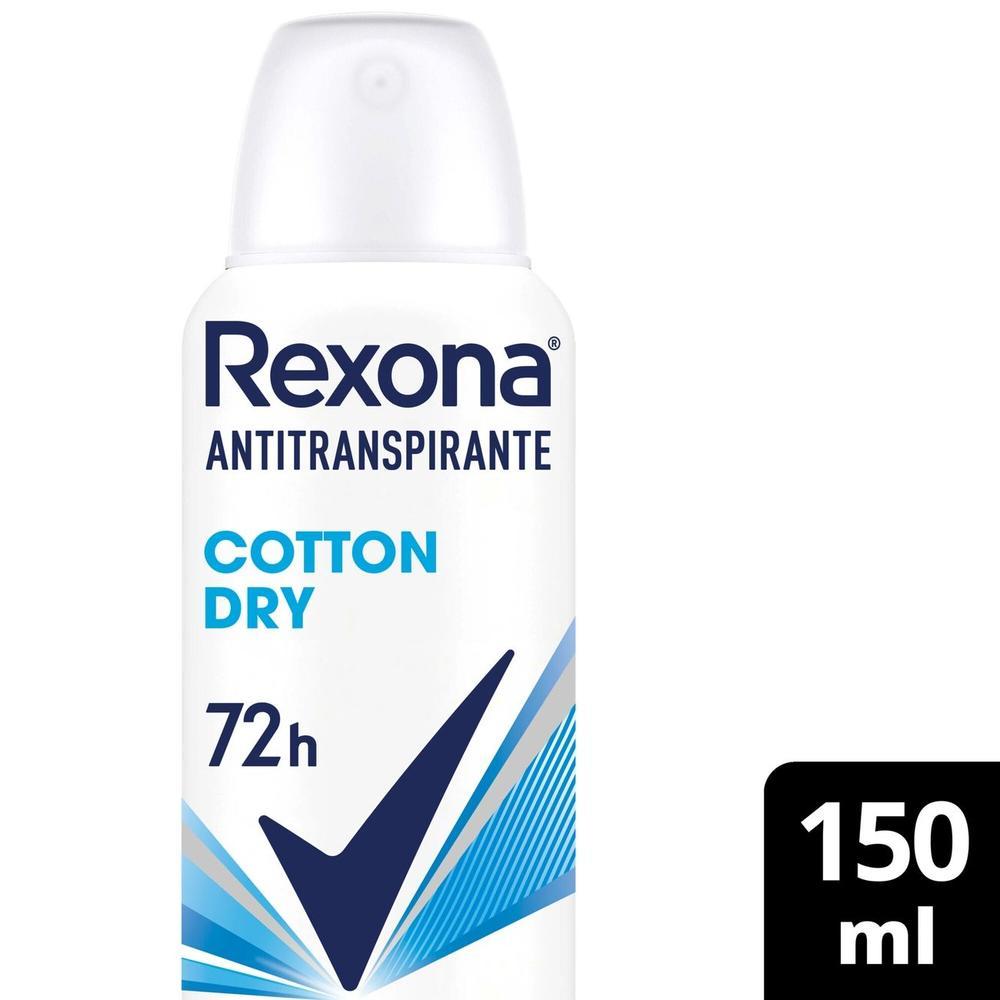 Desodorante Antitranspirante Aerossol Feminino Rexona Cotton Dry 72 horas 150ml - 2