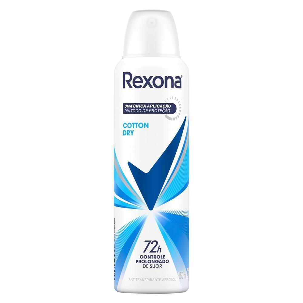 Desodorante Antitranspirante Aerossol Feminino Rexona Cotton Dry 72 horas 150ml - 3