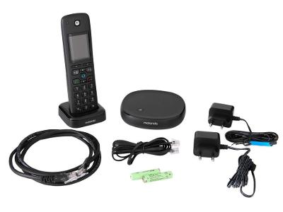 Telefone sem Fio Motorola AXH01 Identificador de Chamada Secretária Eletrônica Wi-Fi