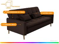 Sofá-cama Casal 3 Lugares Reclinável Veludo - 3