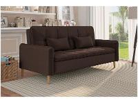 Sofá-cama Casal 3 Lugares Reclinável Veludo