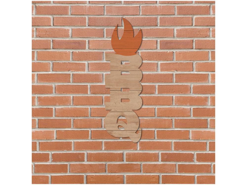 Placa Decorativa MDF Open Bar BBQ 8,5x28cm - 2