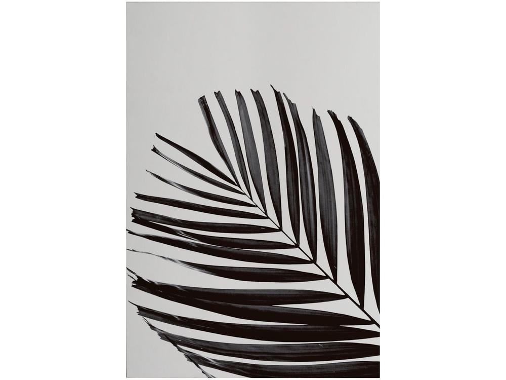 Placa Decorativa MDF Folha P&B 30x44cm  - 1