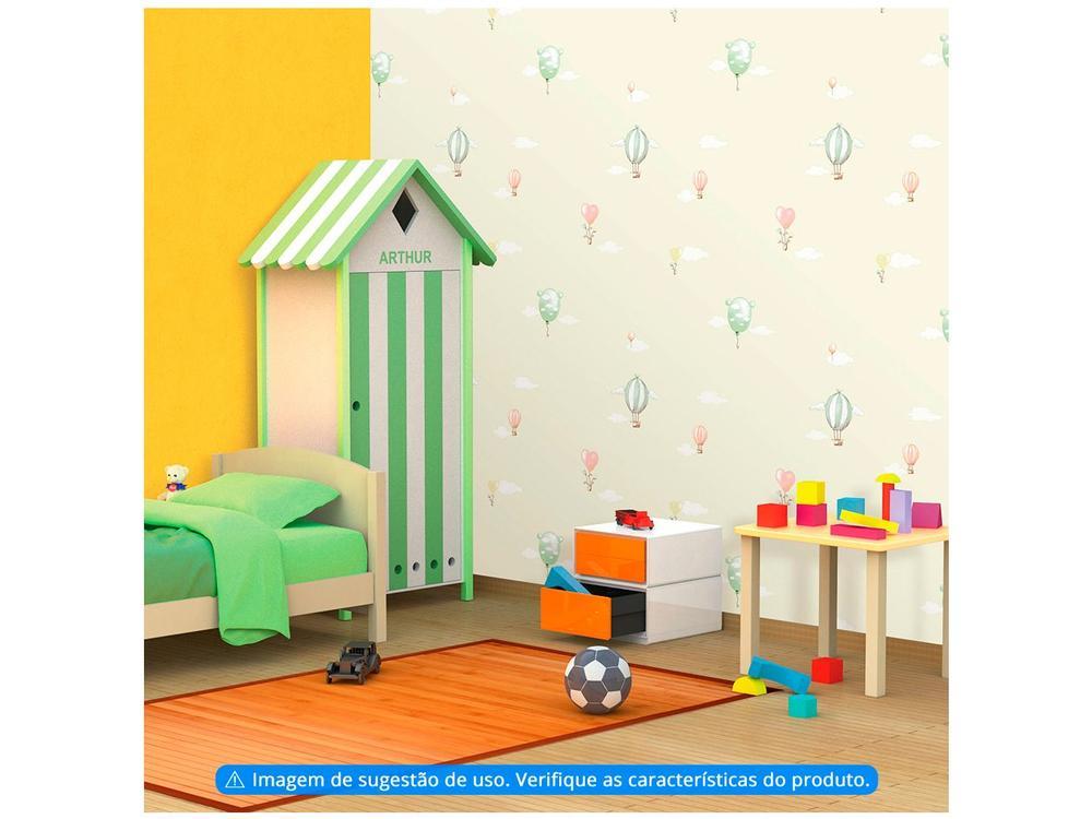 Papel de Parede Infantil Creme Balões Vinílico - 2