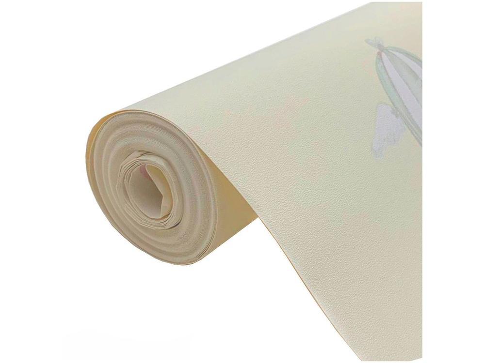 Papel de Parede Infantil Creme Balões Vinílico - 4