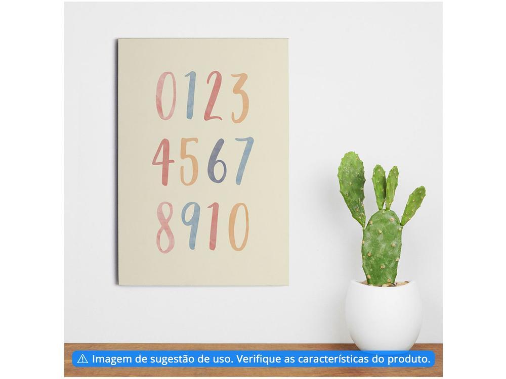 Placa Decorativa MDF Arco-Íris Números 20x29cm - 2