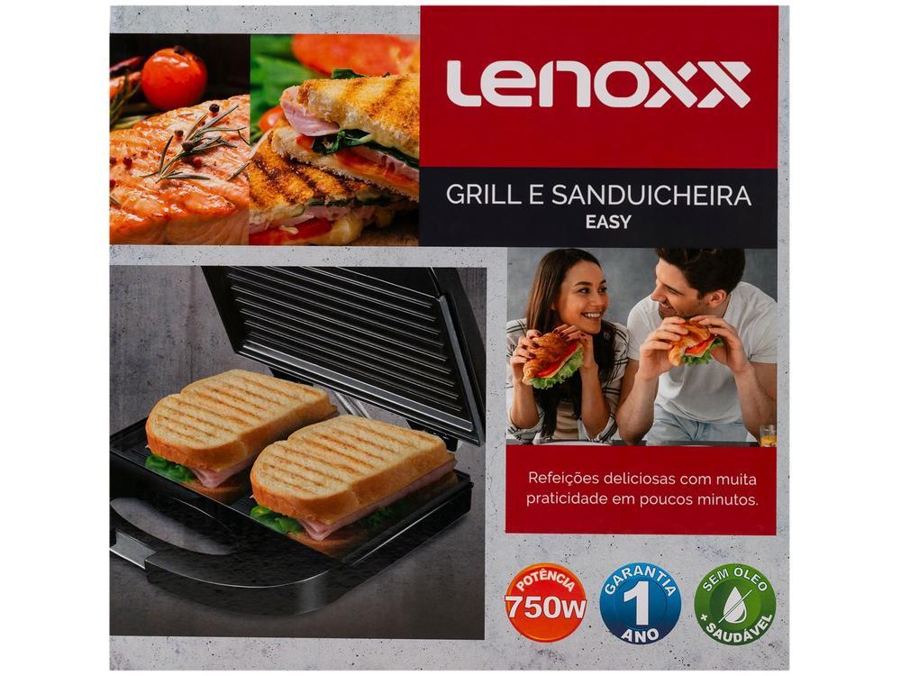 Sanduicheira/Grill Lenoxx Easy PSD121 Preta - 9