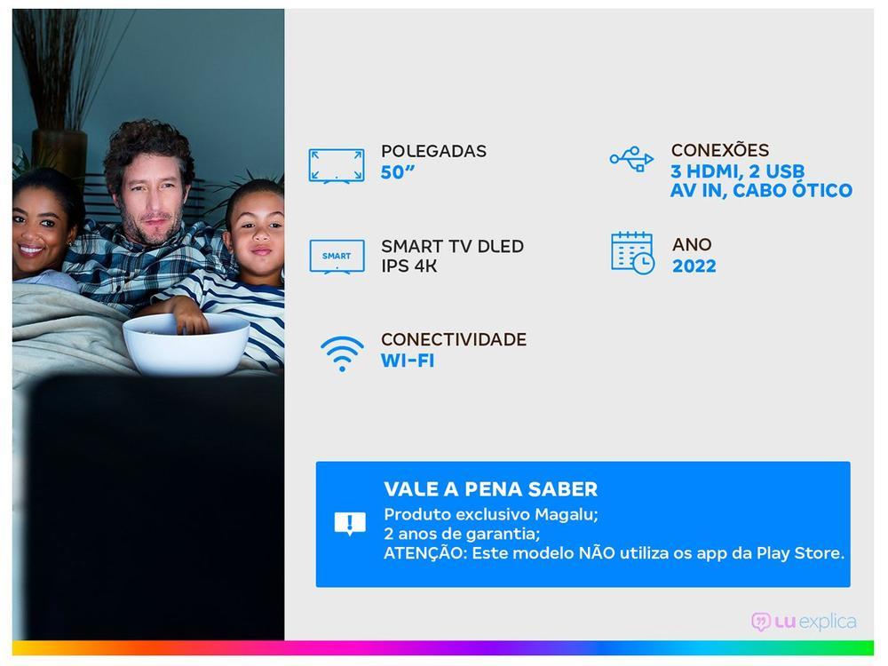 Smart TV 50” 4K DLED Vizzion LE50UHD20 - 2