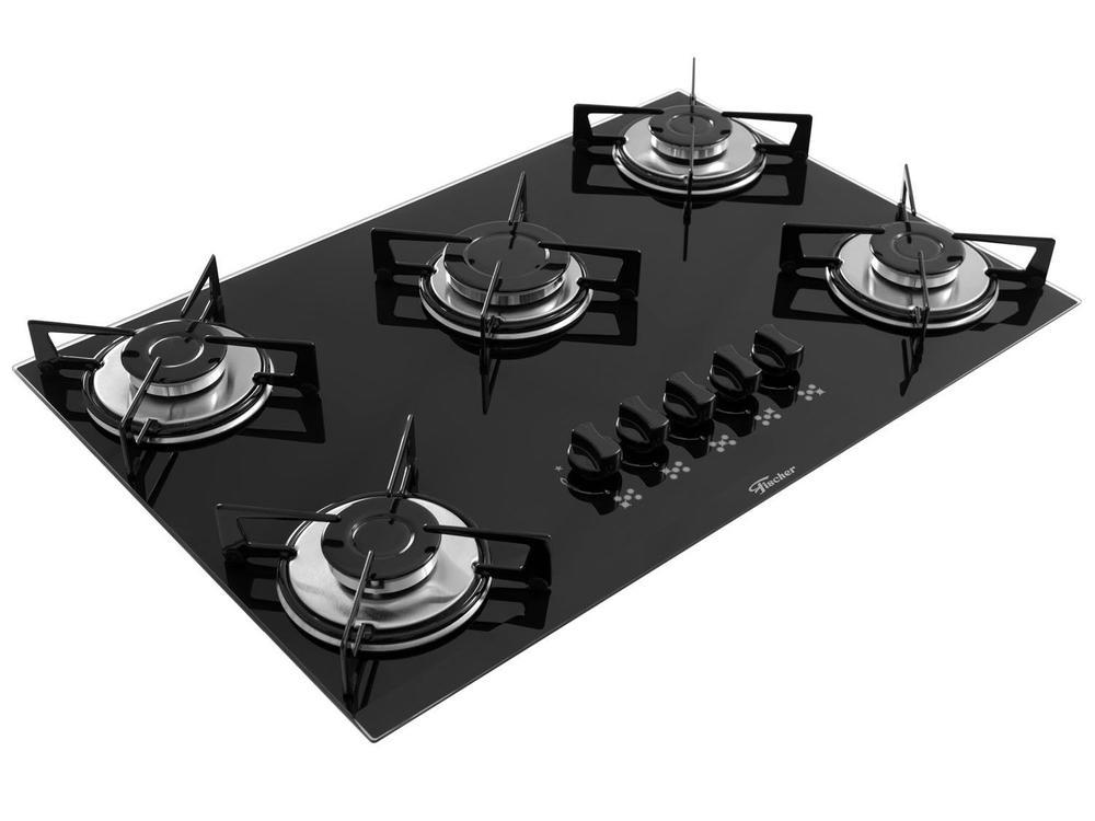 Cooktop 5 Bocas Fischer Preto a Gás GLP - 3