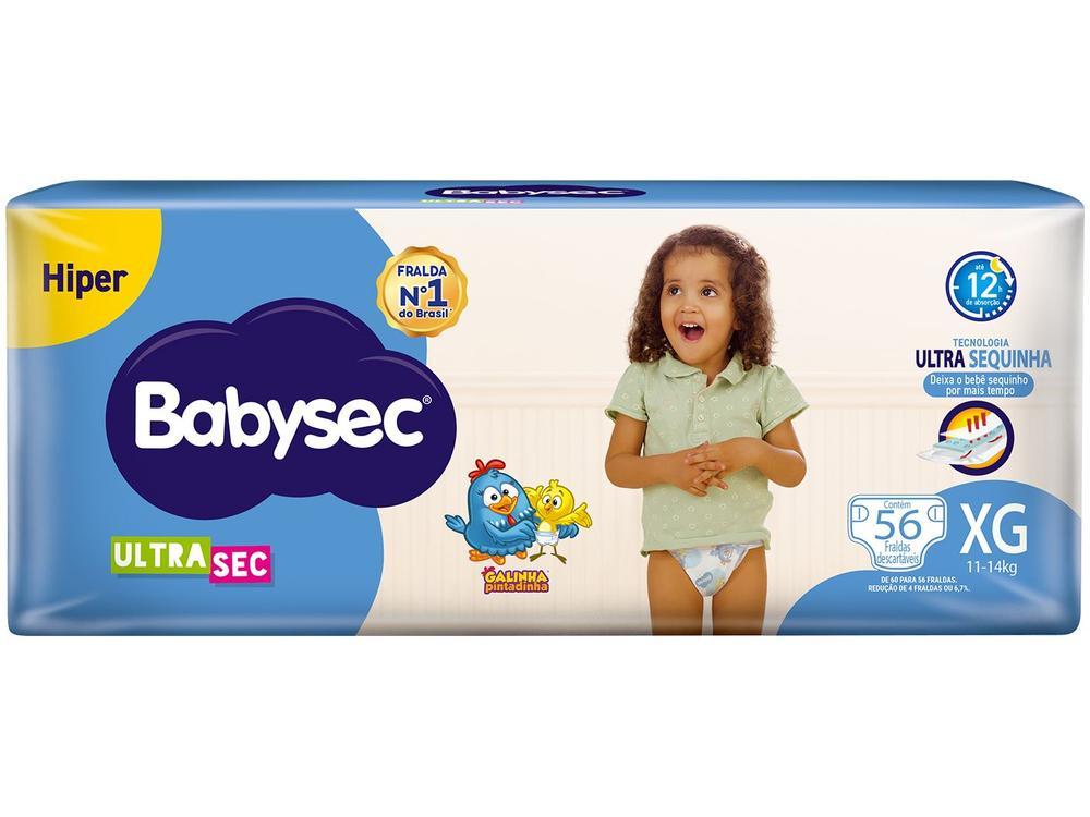 Fralda Babysec Ultrasec Galinha Pintadinha Tam. XG 11 a 14kg 56 Unidades - 1