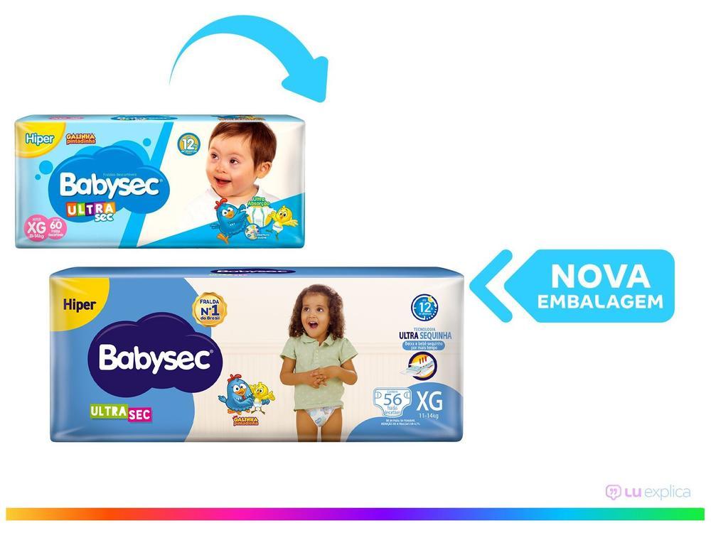 Fralda Babysec Ultrasec Galinha Pintadinha Tam. XG 11 a 14kg 56 Unidades - 3