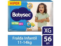 Fralda Babysec Ultrasec Galinha Pintadinha Tam. XG 11 a 14kg 56 Unidades - 2