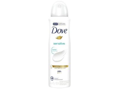Desodorante Antitranspirante Aerossol Dove Sensitive 48 Horas sem Perfume 150ml