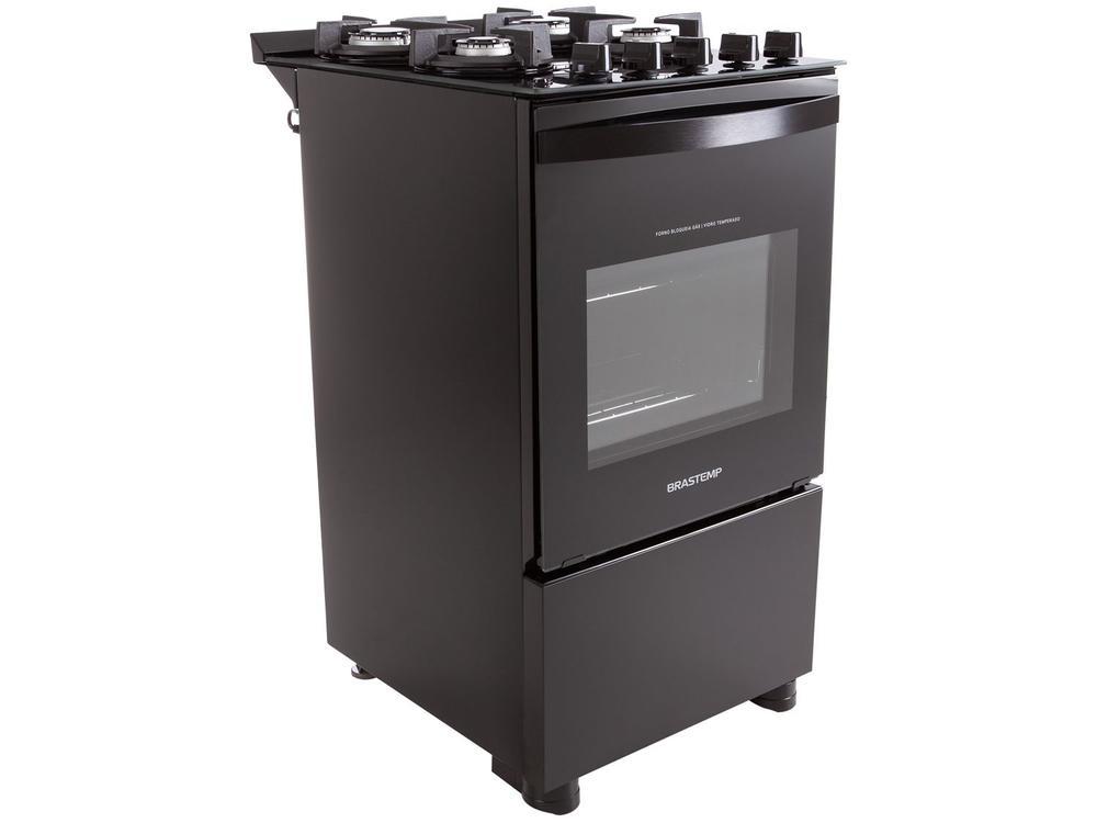 Fogão 4 Bocas Brastemp Preto Mesa de Vidro BFO4 - 4